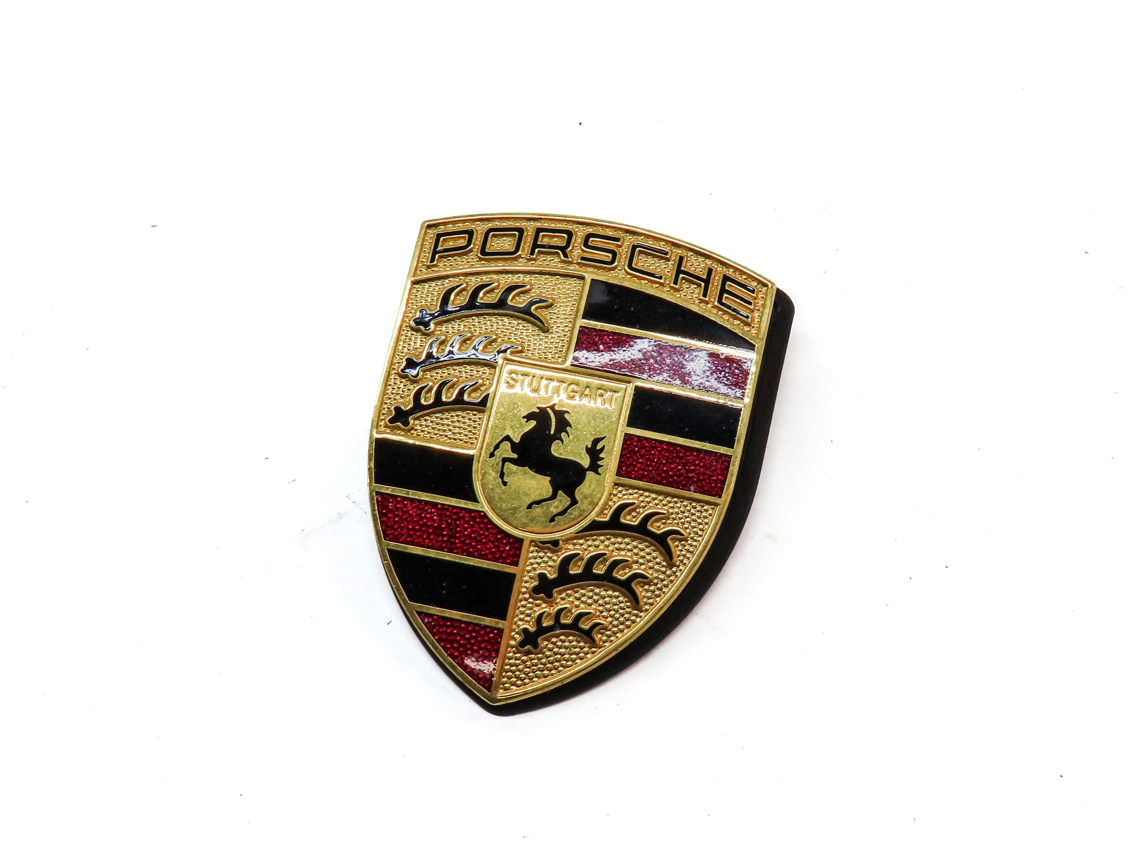 2006 PORSCHE CAYENNE S (955) FRONT EMBLEM LOGO BADGE NAME PLATE CREST EMBLEM — exact item pictured